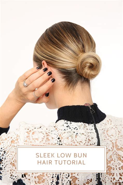 Sleek Low Bun Hair Tutorial Brooklyn Blonde Short Hair Bun Hair