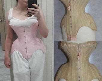 Glowing Edwardian S Bend Handmade Custom Corset In Natural Nude Ecru Satin Coutil Etsy