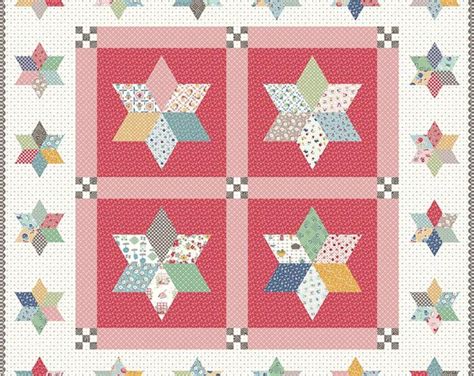 Prairie Shoo Fly Stars Boxed Quilt Kit By Lori Holt For Riley Etsy