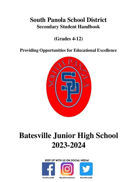 Fillable Online Batesville Junior High School / About Us Fax Email ...