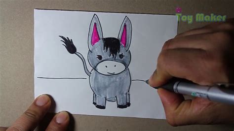 Como Dibujar Un Burro Peque O Muy F Cil Youtube