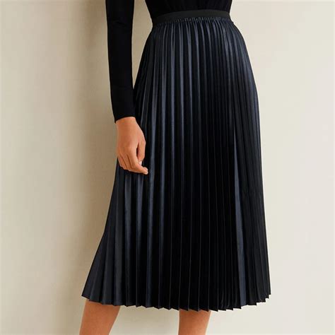 2019 New Arrival Women Fashion Ankle Length Long Pleated Skirts Lady