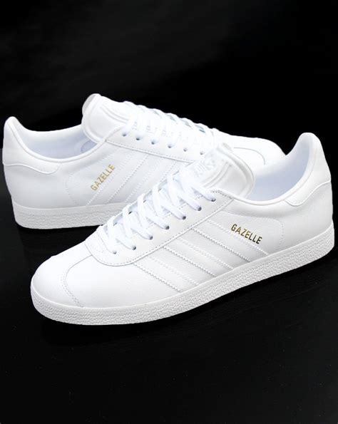 Adidas Gazelle Classic Leather White Trainer 80s Casual Classics