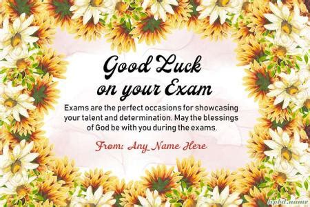 Best Wishes For The Exam With Your Name