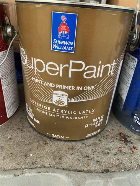 Sherwin Williams Superpaint And Primer In One 1g Exterior Satin Deep