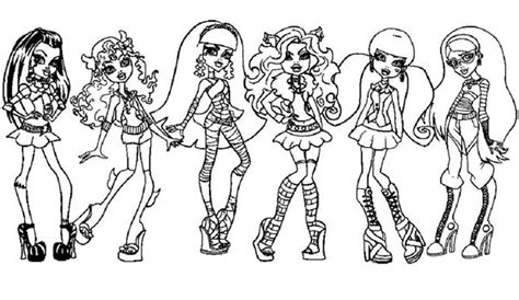 Dibujos Para Colorear De Las Monster High Pequeocio