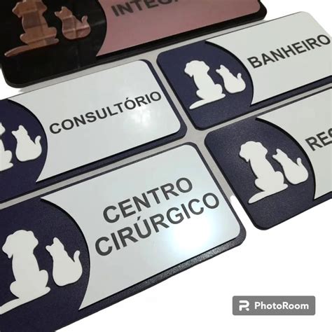 Placa De Identifica O De Porta Para Consult Rio Veterin Rio Shop My