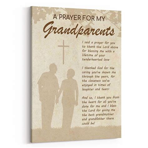 “A Prayer for Grandparents” Canvas Sign | 365Canvas