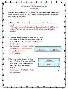 Envision Math Th Grade Topic Add Subtract Whole Digit Numbers