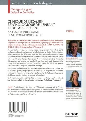 Clinique De L Examen Psychologique De L Enfant Et De Georges Cognet