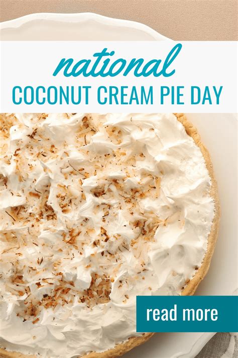 National Coconut Cream Pie Day National Day Ideas