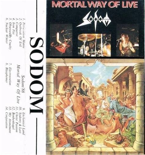 Vintage 80s SODOM Mortal Way Of Live 1988 Fesyen Pria Pakaian