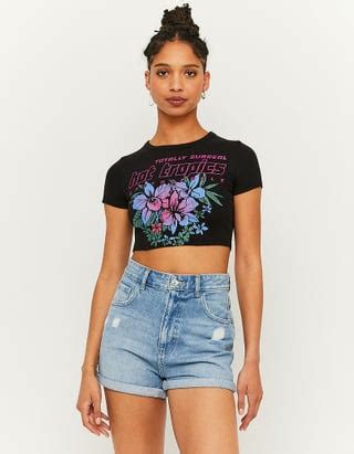 Bedrucktes Cropped T Shirt TALLY WEiJL Deutschland