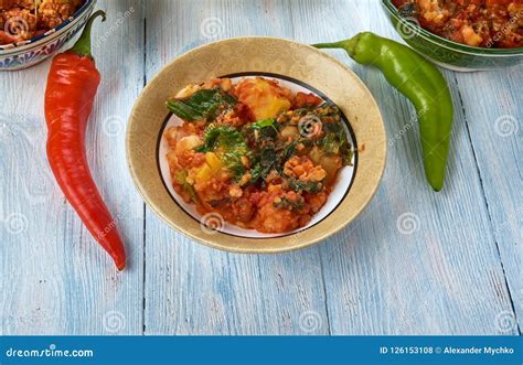 Aloo Methi In Copper Kadai Bowl Isolated At White Background Aloo