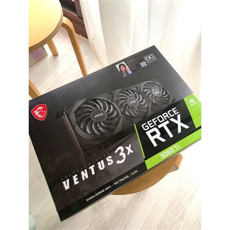 微星顯卡geforce Rtx 3060 Ti Ventus 3x 8g Oc Lhr 蝦皮購物