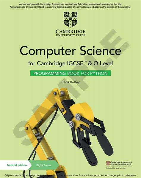 Cambridge Igcse O Level Computer Science Programming Book For Python