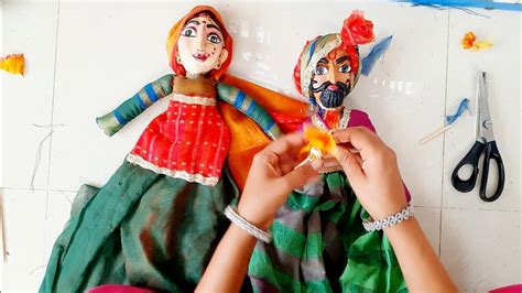 Making Rajasthani Kathputali Puppet With Waste Material Diy Clay