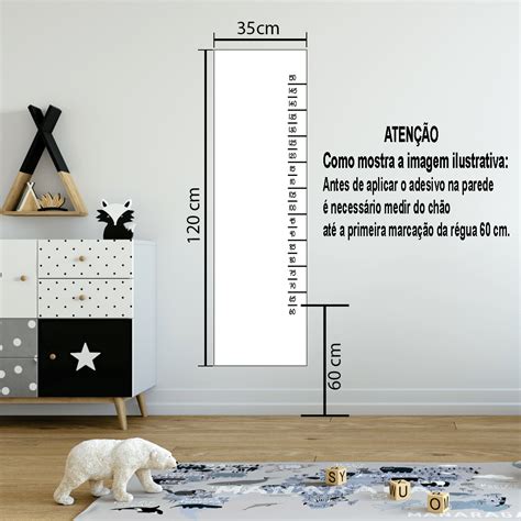 Comprar Régua Medidora Infantil Mapa Safari Redecora Adesivos