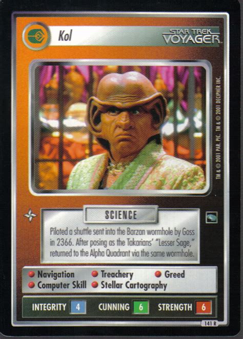 STAR TREK CCG VOYAGER RARE CARD KOL EBay