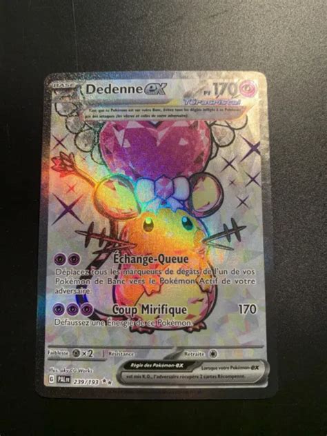 Carte Pok Mon Dedenne Ex Full Art Secr Te Ev Fr Volution