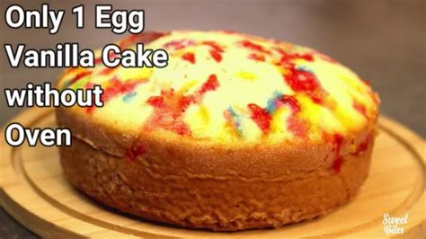 Only 1 Egg Vanilla Cake Without Oven Vanilla Sponge Cake Recipe