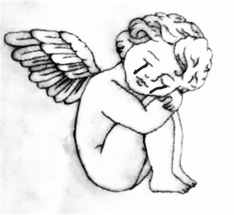 Crying angel baby tattoo | Baby angel tattoo, Crying angel, Baby tattoos