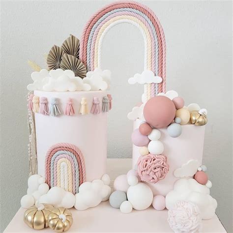 Pin by Anastasia on Τούρτες Rainbow birthday cake Baby birthday