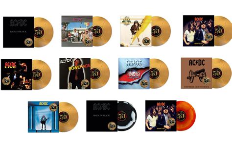 AC DC 50 Limited Edition Gold Coloured Vinyl Spotlight Sony Music