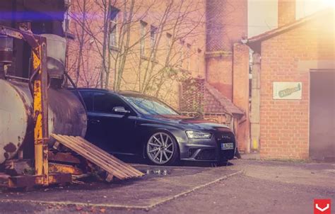 Wallpaper Audi Audi Rs4 Vossen Wheels Rearside For Mobile And