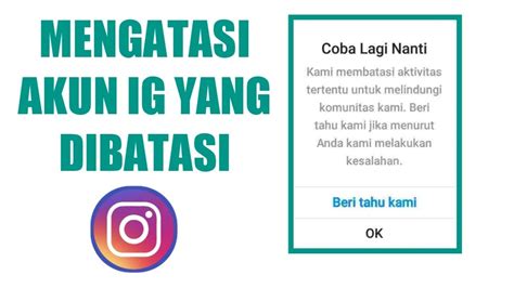 Cara Mengatasi Akun IG Yang Dibatasi YouTube