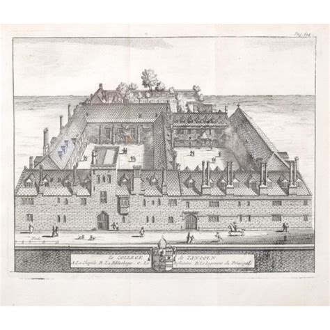 Lincoln College Oxford 1727 Engraving By Pieter Van Der Aa After David