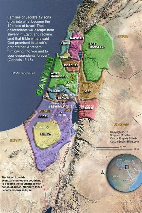 12 Tribes Of Israel Map Tribal Allotments Of Israel Ibible Maps