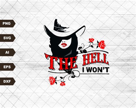 Retro The Hell I Wont SVG Country Style Girl Saddle Up Digital File