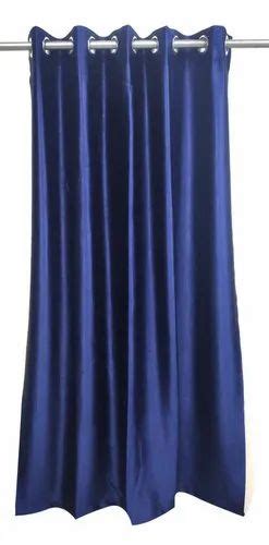 Polyester Royal Blue Plain Window Curtain Size 7 X 3 Feet L X W At