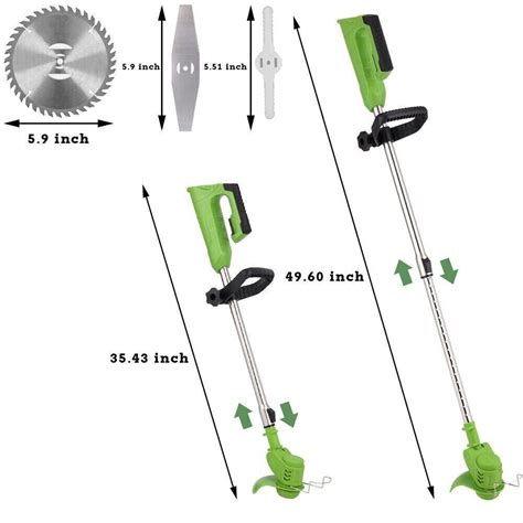 Upgraded Cordless Electric Weed Eater/String Trimmer Kit with 2 Batter ...