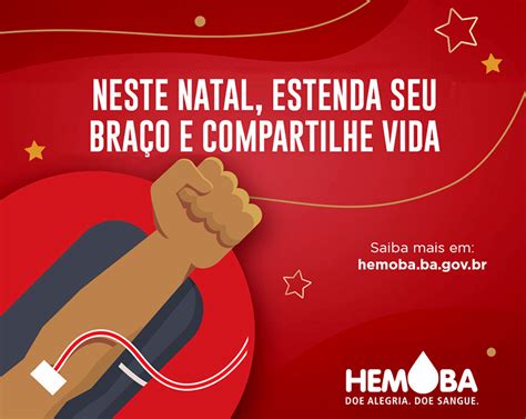 Bahia Estoque Cr Tico Hemoba Lan A Campanha De Natal Para