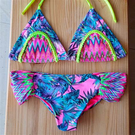 Traje de baño triangulo rosado Talla L bikini Somos Coquetas