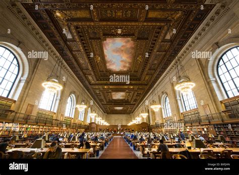 The Rose Main reading Room, New York Public Library, midtown Manhattan ...