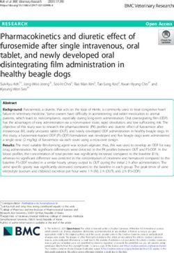 Pharmacokinetics And Diuretic Effect Of Furosemide After Single