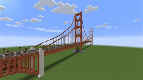 I made the golden gate bridge : r/Minecraft