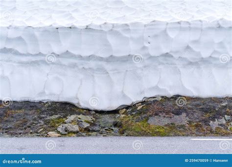 Snow road in norway stock image. Image of rv55, oppland - 259470059