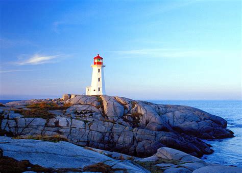 Peggys Cove Lighthouse At Sunrise Photograph By Photorx