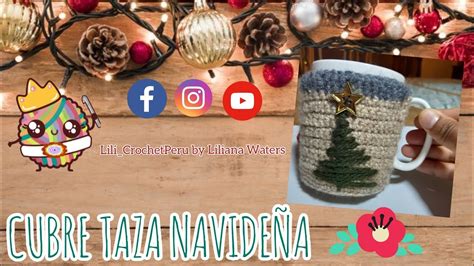 CUBRE TAZA NAVIDEÑO TEJIDO A CROCHET YouTube