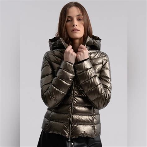 Molly Bracken Jackets Coats The Metallic Hooded Puffer From Molly