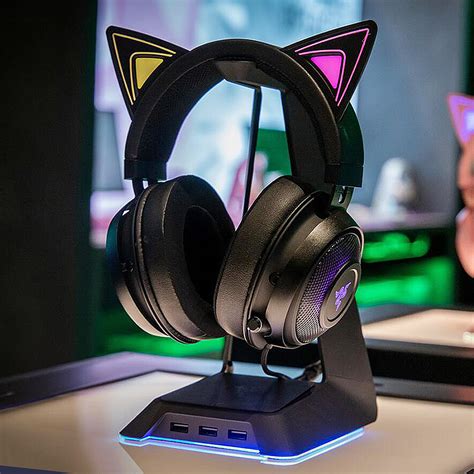 Razer Kraken Kitty Wired Thx Spatial Audio Gaming Headset For Pc With Chroma Rgb Lighting Black