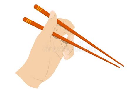 How To Use Chinese Or Japanese Chopsticks Stock Vector Illustration