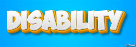 Disability Text Effect And Logo Design Word