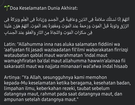 Doa Keselamatan Dunia Dan Akhirat Kaskus