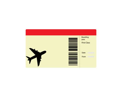 Background Of A Blank Boarding Pass Template Illustrations Royalty