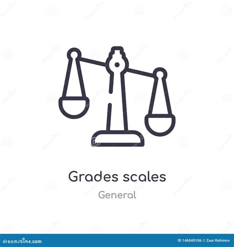 Icono Del Esquema De Las Escalas De Los Grados L Nea Aislada Ejemplo